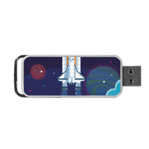 Spaceship Milkyway Galaxy Portable USB Flash (One Side) from ArtsNow.com Front