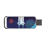 Spaceship Milkyway Galaxy Portable USB Flash (Two Sides)