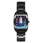 Spaceship Milkyway Galaxy Stainless Steel Barrel Watch