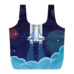 Spaceship Milkyway Galaxy Full Print Recycle Bag (L)