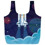 Spaceship Milkyway Galaxy Full Print Recycle Bag (XL)