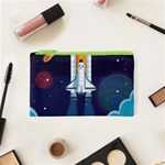 Spaceship Milkyway Galaxy Cosmetic Bag (XS)
