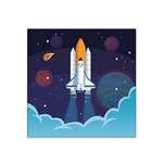 Spaceship Milkyway Galaxy Satin Bandana Scarf 22  x 22 