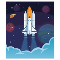 Spaceship Milkyway Galaxy Drawstring Pouch (XS) from ArtsNow.com Front