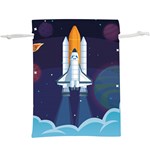 Spaceship Milkyway Galaxy Lightweight Drawstring Pouch (XL)