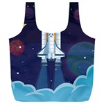 Spaceship Milkyway Galaxy Full Print Recycle Bag (XXXL)