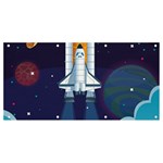 Spaceship Milkyway Galaxy Banner and Sign 8  x 4 