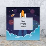 Spaceship Milkyway Galaxy White Box Photo Frame 4  x 6 