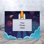 Spaceship Milkyway Galaxy White Tabletop Photo Frame 4 x6 