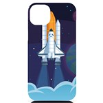 Spaceship Milkyway Galaxy iPhone 14 Plus Black UV Print Case