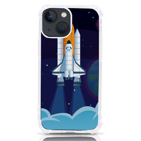 Spaceship Milkyway Galaxy iPhone 13 mini TPU UV Print Case from ArtsNow.com Front