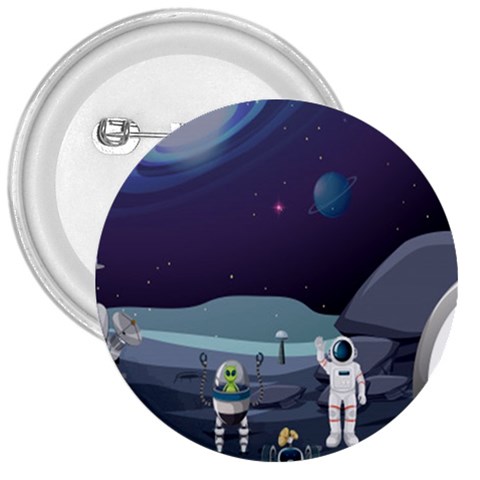 Alien Astronaut Scene 3  Buttons from ArtsNow.com Front