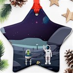 Alien Astronaut Scene Ornament (Star)