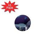 Alien Astronaut Scene 1  Mini Magnet (10 pack) 