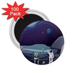 Alien Astronaut Scene 2.25  Magnets (100 pack) 