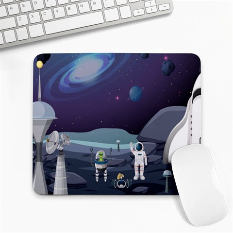 Alien Astronaut Scene Large Mousepad from ArtsNow.com Front