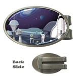 Alien Astronaut Scene Money Clips (Oval) 