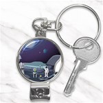 Alien Astronaut Scene Nail Clippers Key Chain