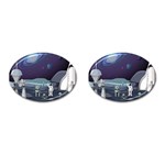 Alien Astronaut Scene Cufflinks (Oval)