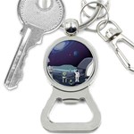 Alien Astronaut Scene Bottle Opener Key Chain