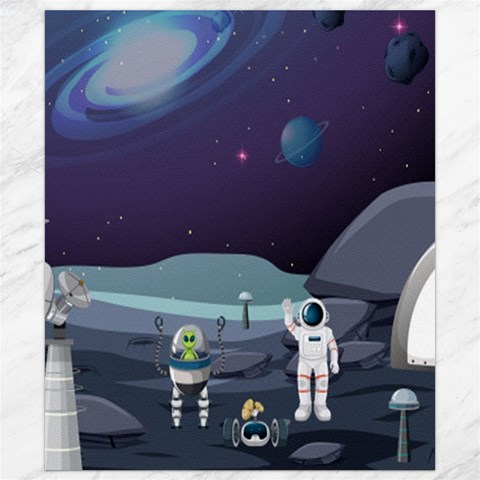 Alien Astronaut Scene Canvas 8  x 10  from ArtsNow.com 8.15 x9.66  Canvas - 1