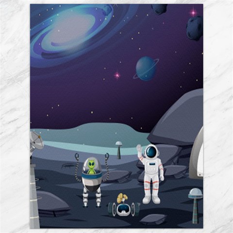 Alien Astronaut Scene Canvas 12  x 16  from ArtsNow.com 11.86 x15.41  Canvas - 1