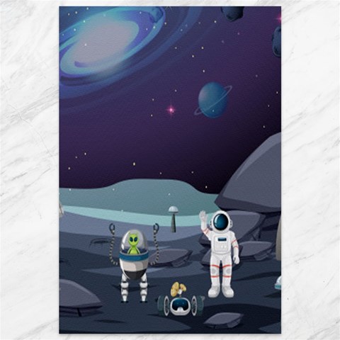 Alien Astronaut Scene Canvas 12  x 18  from ArtsNow.com 11.88 x17.36  Canvas - 1