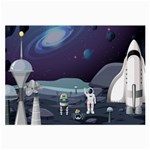 Alien Astronaut Scene Large Glasses Cloth