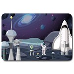 Alien Astronaut Scene Large Doormat