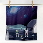 Alien Astronaut Scene Face Towel