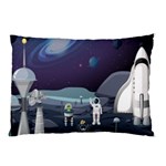 Alien Astronaut Scene Pillow Case