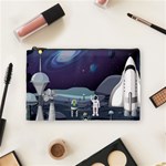 Alien Astronaut Scene Cosmetic Bag (Medium)