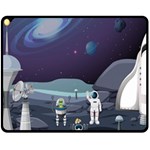 Alien Astronaut Scene Fleece Blanket (Medium)