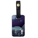Alien Astronaut Scene Luggage Tag (one side)