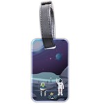 Alien Astronaut Scene Luggage Tag (two sides)