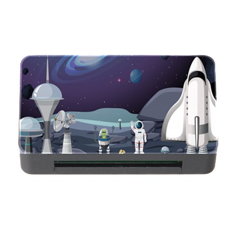 Alien Astronaut Scene Memory Card Reader with CF from ArtsNow.com Front