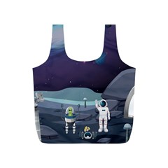 Alien Astronaut Scene Full Print Recycle Bag (S) from ArtsNow.com Back