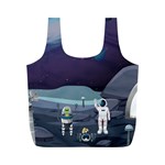 Alien Astronaut Scene Full Print Recycle Bag (M)