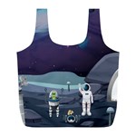 Alien Astronaut Scene Full Print Recycle Bag (L)