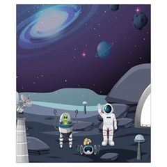 Alien Astronaut Scene Drawstring Pouch (XS) from ArtsNow.com Back