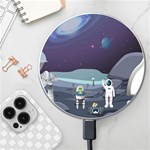 Alien Astronaut Scene Wireless Fast Charger(White)