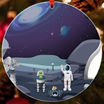 Alien Astronaut Scene UV Print Acrylic Ornament Round