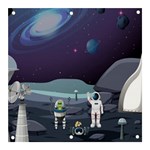 Alien Astronaut Scene Banner and Sign 3  x 3 