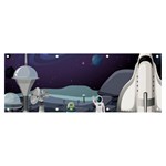 Alien Astronaut Scene Banner and Sign 8  x 3 