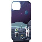 Alien Astronaut Scene iPhone 14 Plus Black UV Print Case