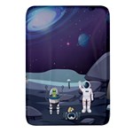 Alien Astronaut Scene Rectangular Glass Fridge Magnet (4 pack)