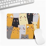 Seamless Pattern Cute Cat Cartoons Small Mousepad