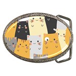 Seamless Pattern Cute Cat Cartoons Belt Buckles