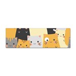 Seamless Pattern Cute Cat Cartoons Sticker (Bumper)