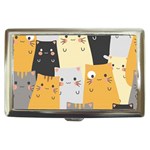 Seamless Pattern Cute Cat Cartoons Cigarette Money Case